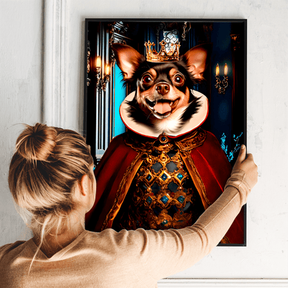 Królewski pies - plakat, spersonalizowany prezent dla właściciela psa - Adamell.pl