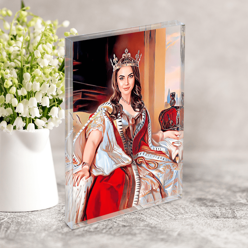 Królewski styl - Druk na szkle, spersonalizowany prezent dla kobiety - Adamell.pl