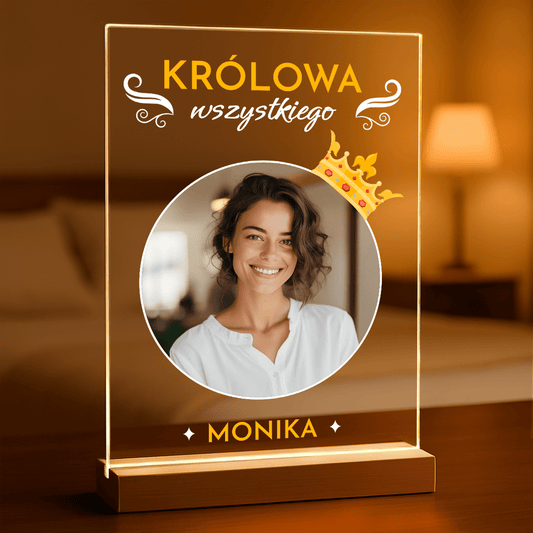 Królowa wszystkiego - Druk na szkle, spersonalizowany prezent dla kobiety - Adamell.pl