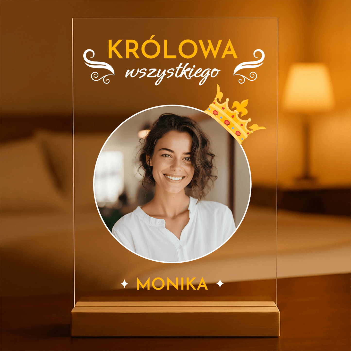 Królowa wszystkiego - Druk na szkle, spersonalizowany prezent dla kobiety - Adamell.pl