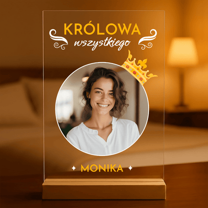 Królowa wszystkiego - Druk na szkle, spersonalizowany prezent dla kobiety - Adamell.pl