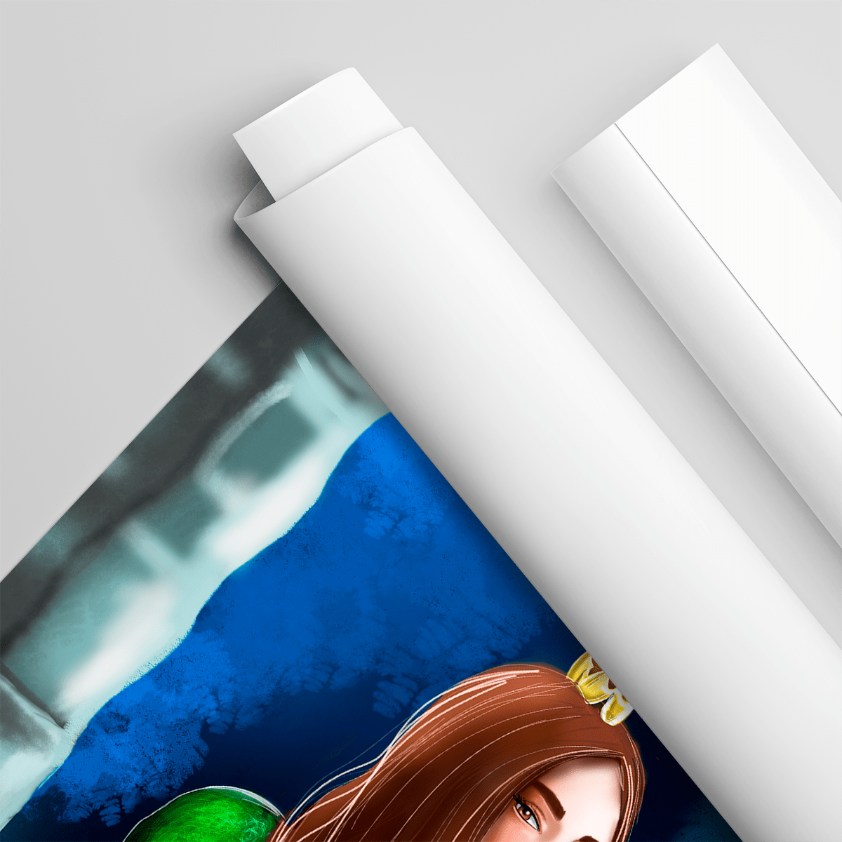 Księżniczka w oknie - plakat, spersonalizowany prezent dla niej - Adamell.pl