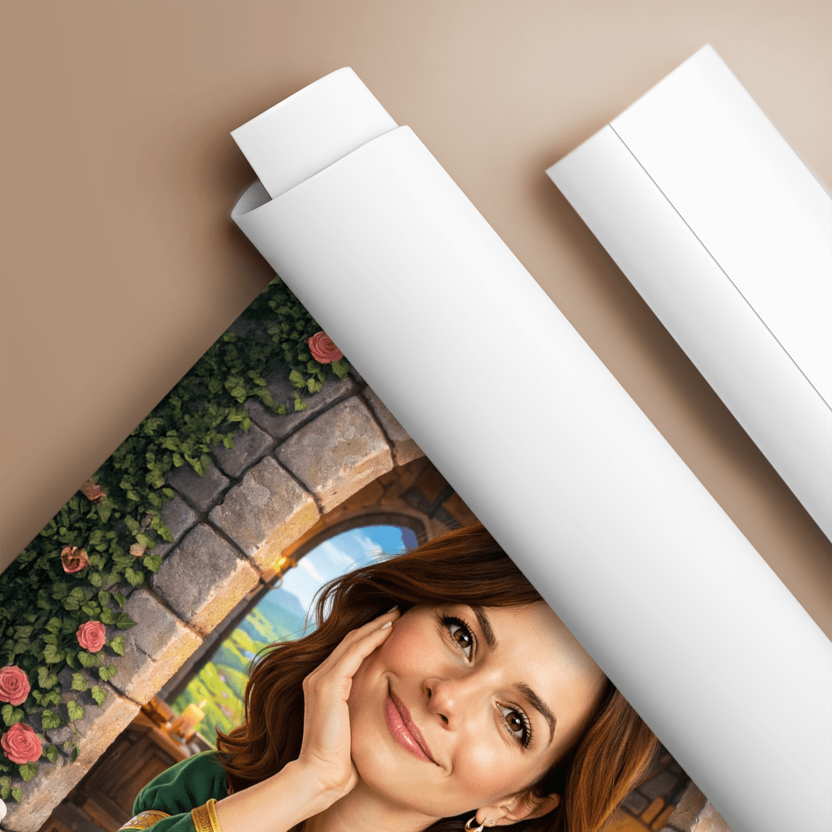 Księżniczka w oknie - plakat, spersonalizowany prezent dla niej - Adamell.pl