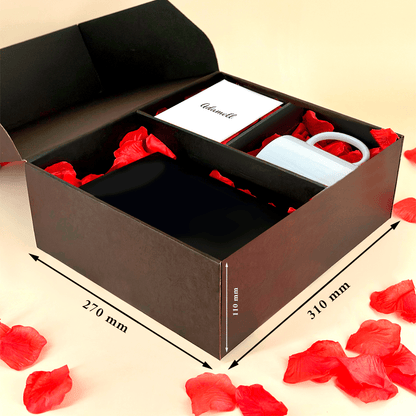 Kubek + druk na szkle MĘŻCZYZNA - zestaw prezentowy Box 2 w 1, spersonalizowany prezent dla mężczyzny - Adamell.pl