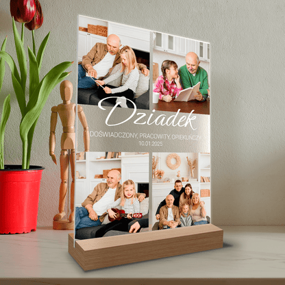 Kubek + herbata + druk na szkle DZIADEK - zestaw prezentowy Box 3 w 1, spersonalizowany prezent dla dziadka - Adamell.pl