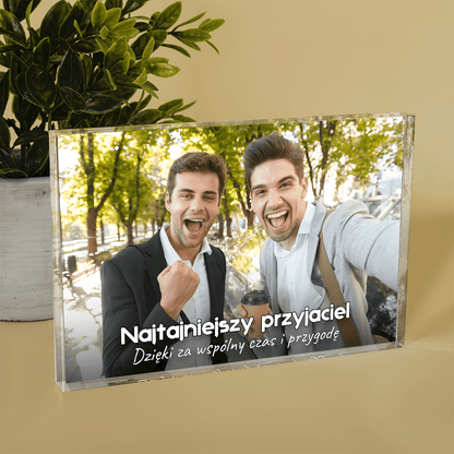 Kumpel od lat - Druk na szkle, spersonalizowany prezent dla przyjaciela - Adamell.pl