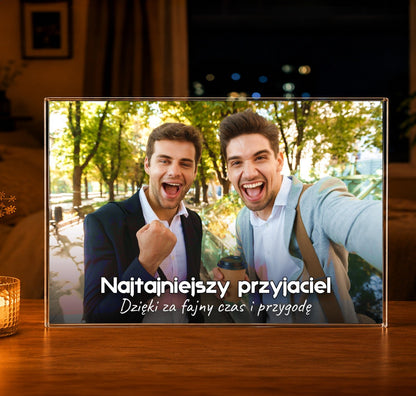 Kumpel od lat - Druk na szkle, spersonalizowany prezent dla przyjaciela - Adamell.pl