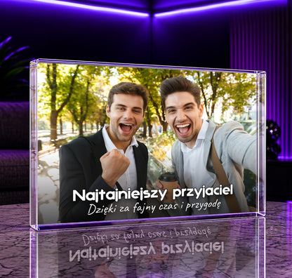 Kumpel od lat - Druk na szkle, spersonalizowany prezent dla przyjaciela - Adamell.pl