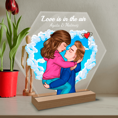 Love is in the air Clipart - Druk na szkle, spersonalizowany prezent dla niego - Adamell.pl