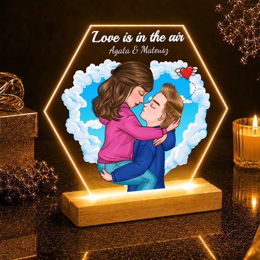 Love is in the air Clipart - Druk na szkle, spersonalizowany prezent dla niego - Adamell.pl