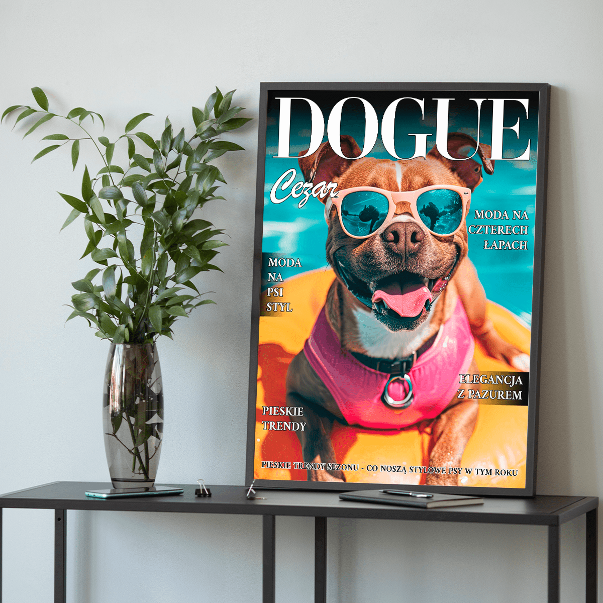 Magazyn Dogue - plakat, spersonalizowany prezent dla właściciela psa - Adamell.pl