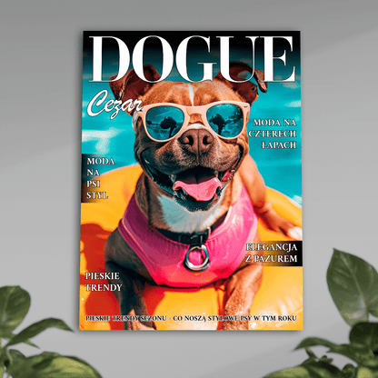 Magazyn Dogue - plakat, spersonalizowany prezent dla właściciela psa - Adamell.pl