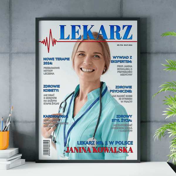 Magazyn lekarz - plakat, spersonalizowany prezent dla lekarza - Adamell.pl