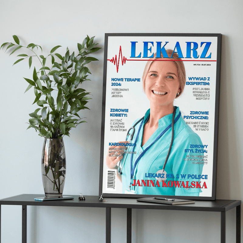 Magazyn lekarz - plakat, spersonalizowany prezent dla lekarza - Adamell.pl