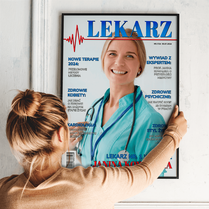 Magazyn lekarz - plakat, spersonalizowany prezent dla lekarza - Adamell.pl