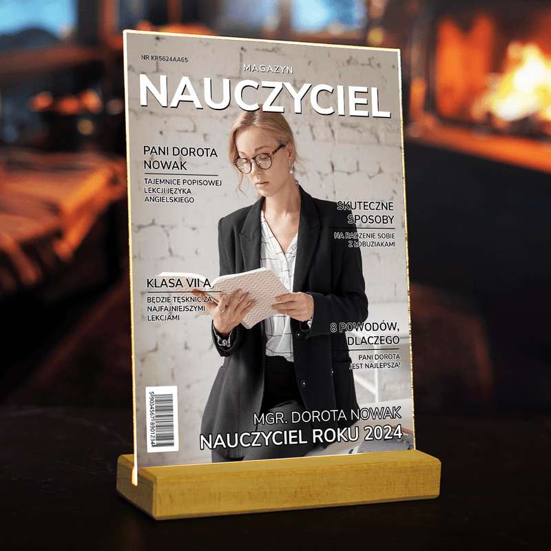 Magazyn nauczyciel - Druk na szkle, spersonalizowany prezent dla nauczyciela - Adamell.pl