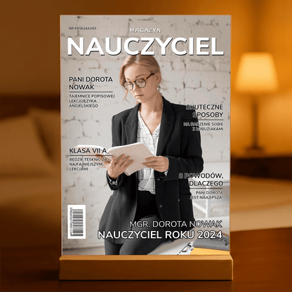 Magazyn nauczyciel - Druk na szkle, spersonalizowany prezent dla nauczyciela - Adamell.pl