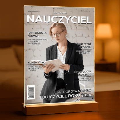 Magazyn nauczyciel - Druk na szkle, spersonalizowany prezent dla nauczyciela - Adamell.pl