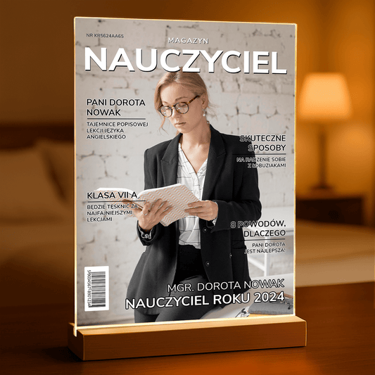 Magazyn nauczyciel - Druk na szkle, spersonalizowany prezent dla nauczyciela - Adamell.pl
