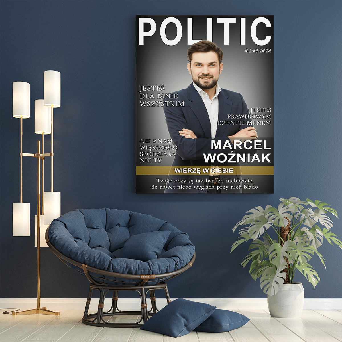 Magazyn POLITIC - druk na płótnie, spersonalizowany prezent dla niego - Adamell.pl
