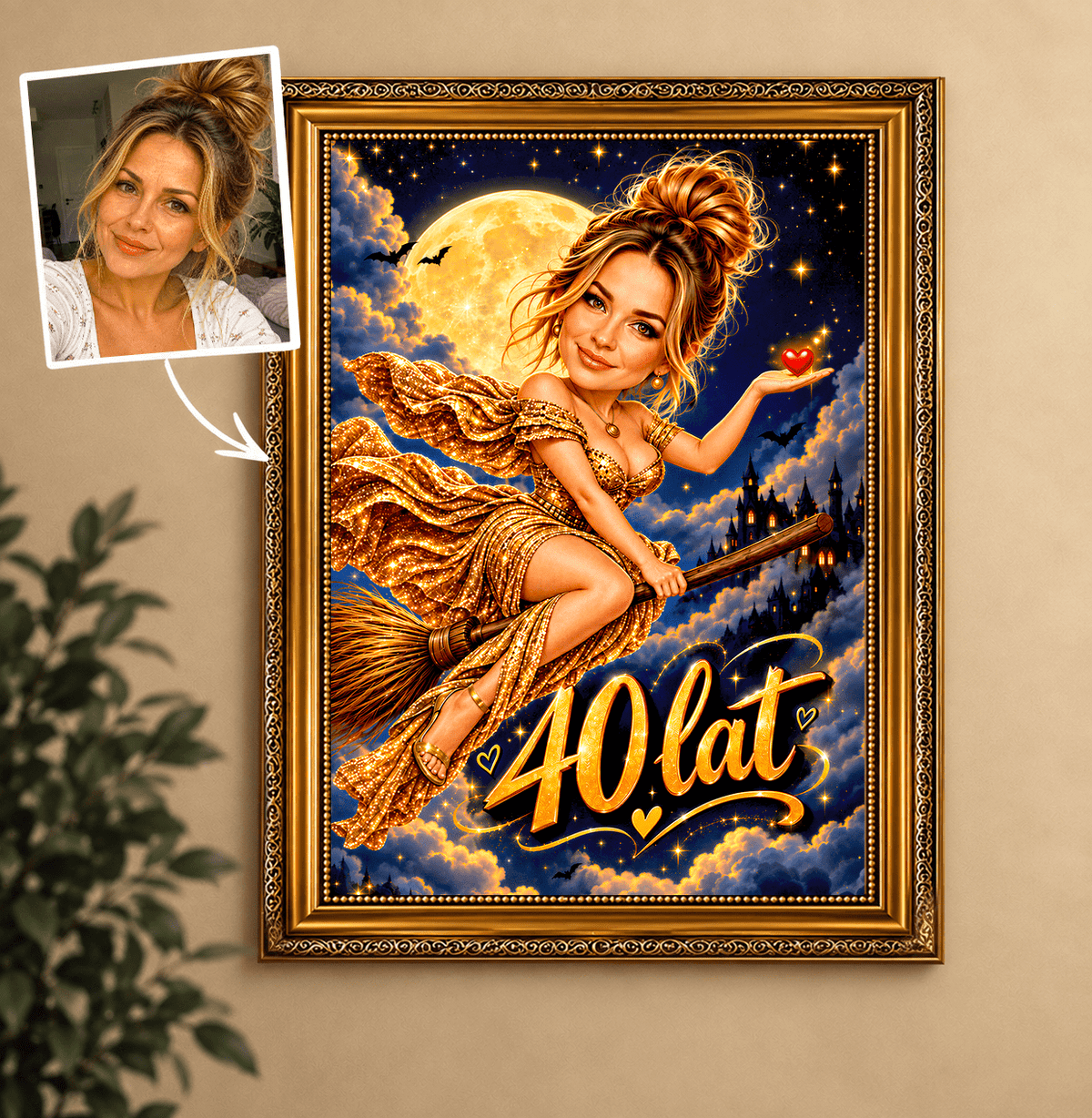 Magiczna Noc – Portret na płótnie dla Niej - Adamell.pl