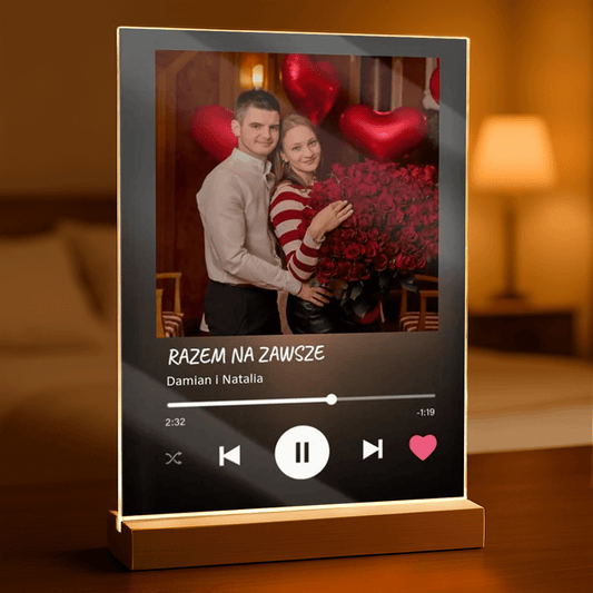 Magiczny Druk na szkle akrylowym, Spotify Prezent - Adamell.pl