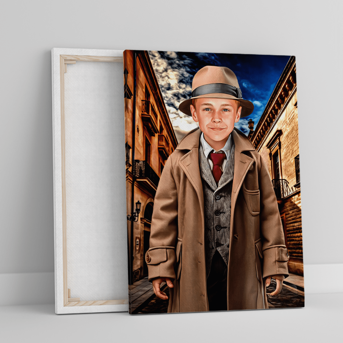 Mały detektyw - druk na płótnie, spersonalizowany prezent dla dziecka - Adamell.pl