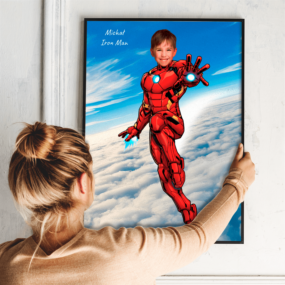 Mały superbohater - plakat, spersonalizowany prezent dla dziecka - Adamell.pl