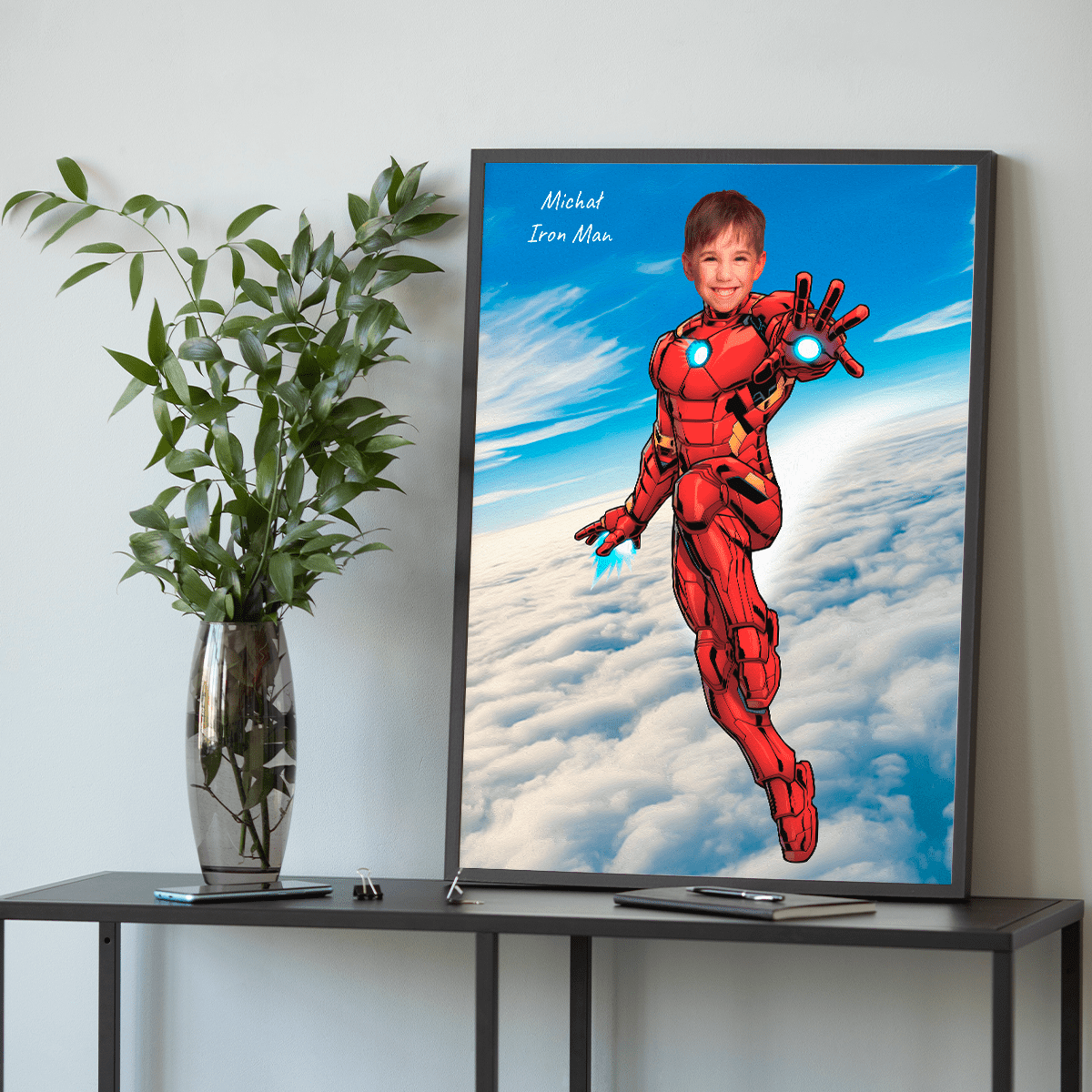 Mały superbohater - plakat, spersonalizowany prezent dla dziecka - Adamell.pl