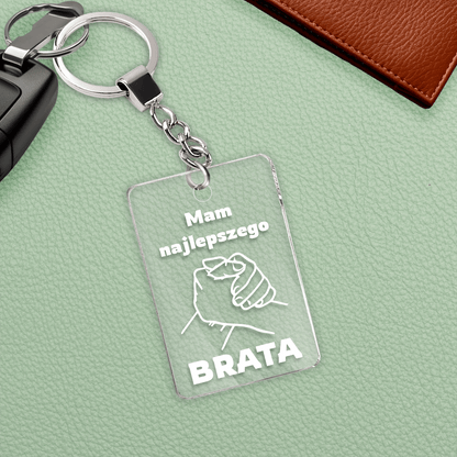 Mam najlepszego brata - brelok do kluczy, spersonalizowany prezent dla brata - Adamell.pl