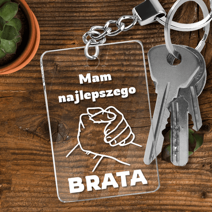 Mam najlepszego brata - brelok do kluczy, spersonalizowany prezent dla brata - Adamell.pl