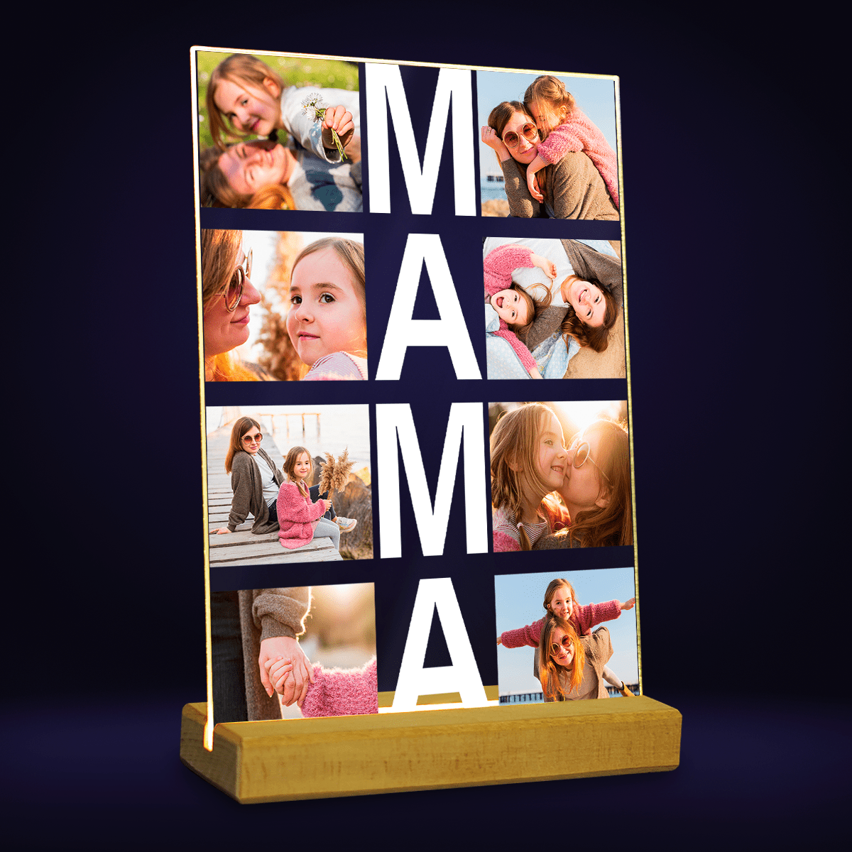 Mama fotokolaż - Druk na szkle, spersonalizowany prezent dla mamy - Adamell.pl