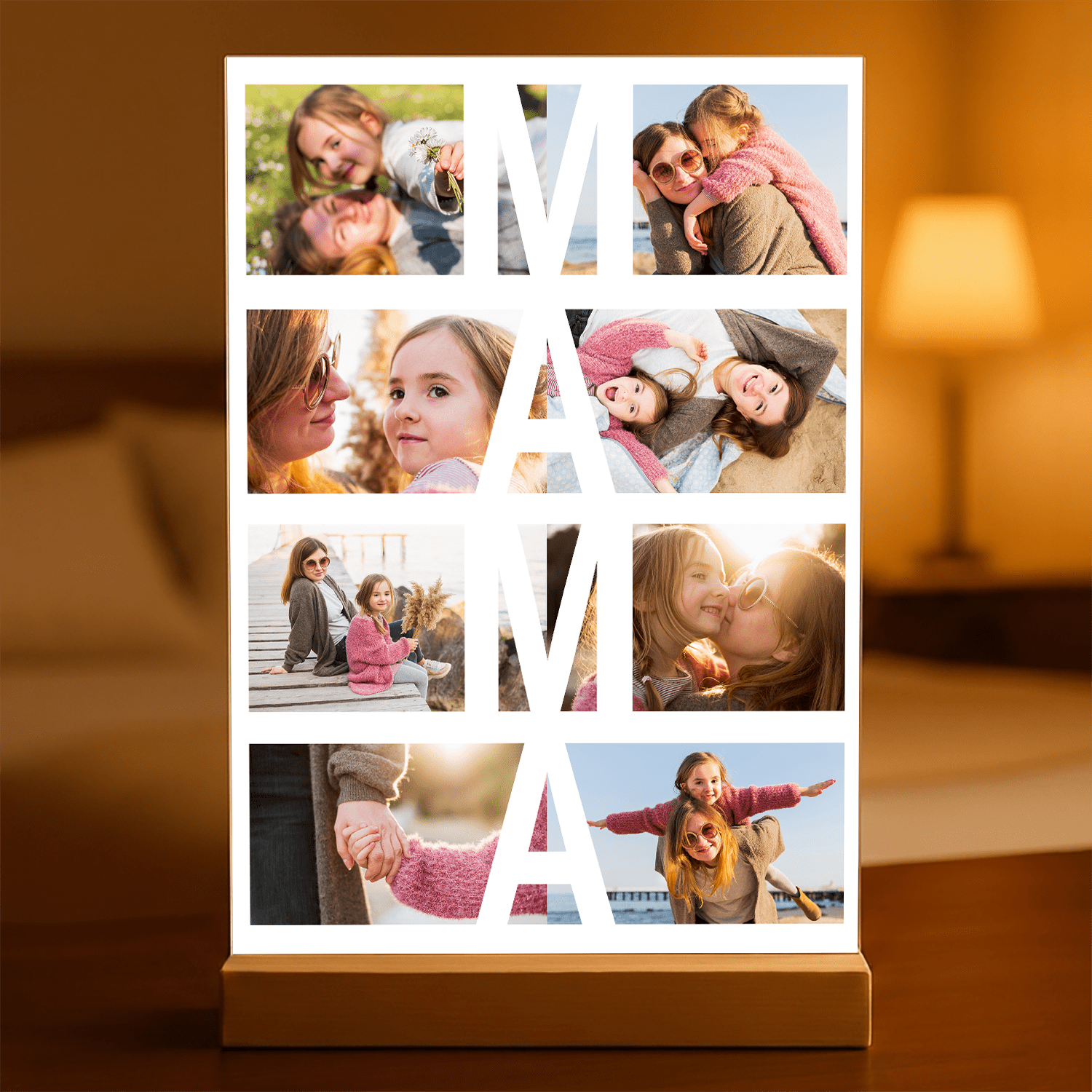 Mama fotokolaż - Druk na szkle, spersonalizowany prezent dla mamy - Adamell.pl