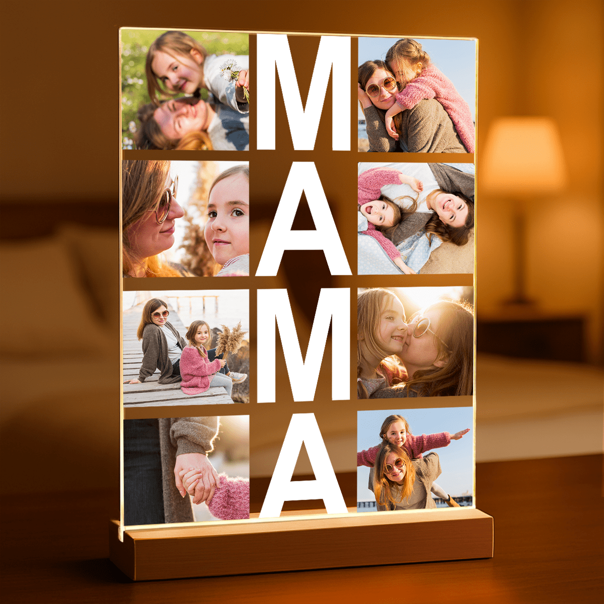 Mama fotokolaż - Druk na szkle, spersonalizowany prezent dla mamy - Adamell.pl