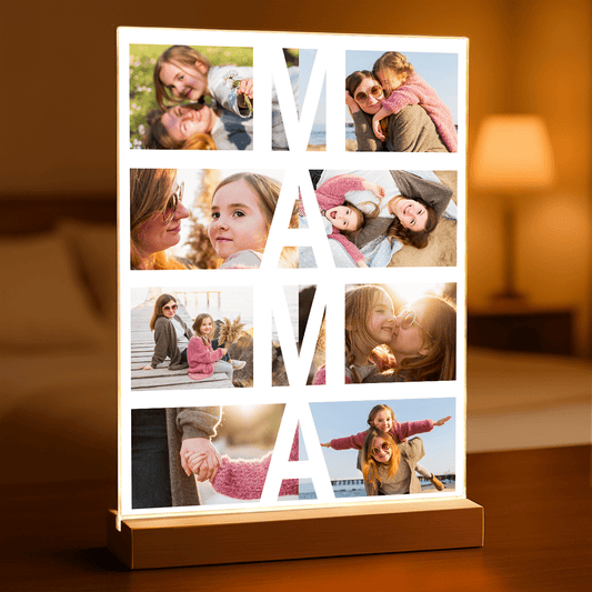 Mama fotokolaż - Druk na szkle, spersonalizowany prezent dla mamy - Adamell.pl