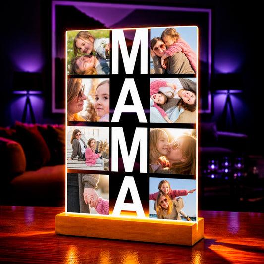 Mama fotokolaż - Druk na szkle, spersonalizowany prezent dla mamy