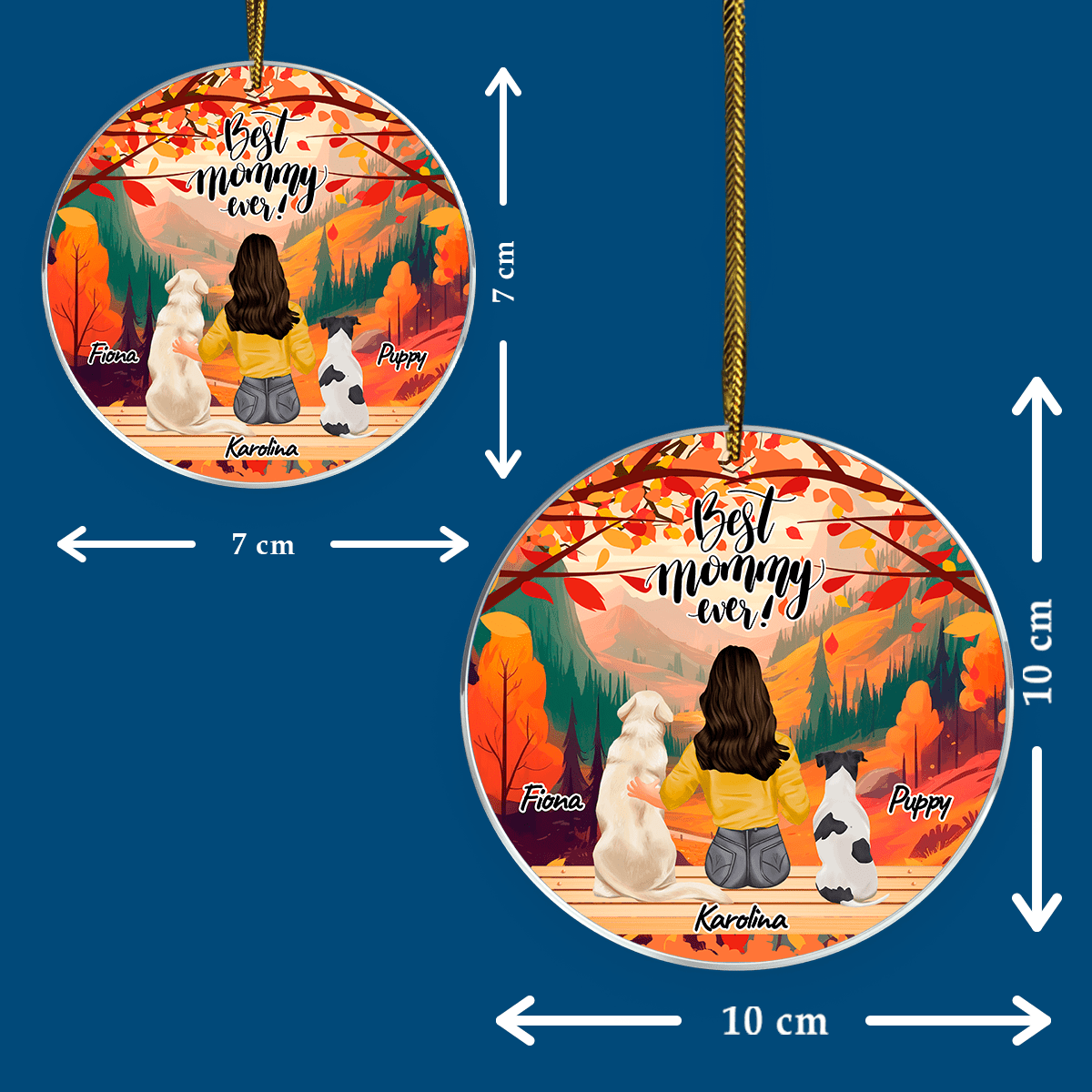 Mama i pupile Clipart - bombka choinkowa, spersonalizowany prezent dla mamy - Adamell.pl