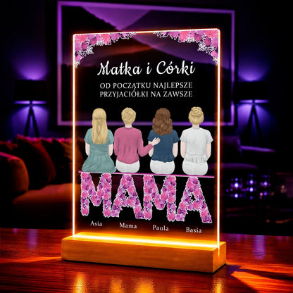 Mama jak najlepsza przyjaciółka - Druk na szkle, spersonalizowany prezent dla mamy - Adamell.pl