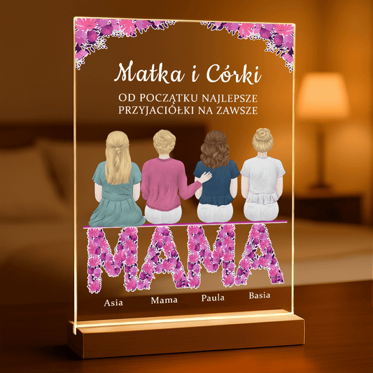 Mama jak najlepsza przyjaciółka - Druk na szkle, spersonalizowany prezent dla mamy - Adamell.pl