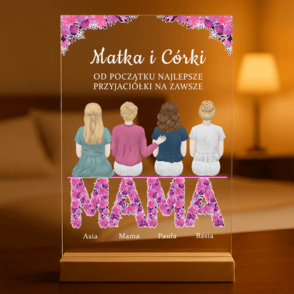 Mama jak najlepsza przyjaciółka - Druk na szkle, spersonalizowany prezent dla mamy - Adamell.pl