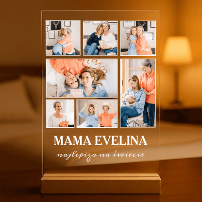 Mama najlepsza na świecie - Druk na szkle, spersonalizowany prezent dla mamy - Adamell.pl