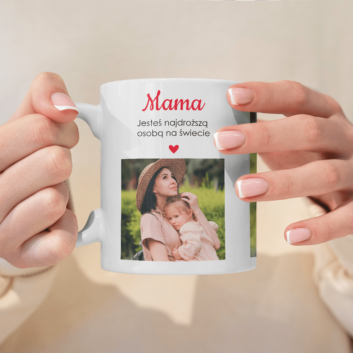 Mama to skarb - Kubek z nadrukiem, spersonalizowany prezent dla mamy - Adamell.pl