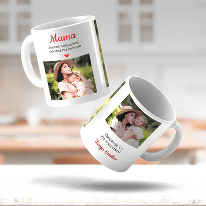 Mama to skarb - Kubek z nadrukiem, spersonalizowany prezent dla mamy - Adamell.pl