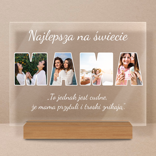 Najwspanialsza mama na świecie - Druk na szkle, spersonalizowany prezent dla mamy