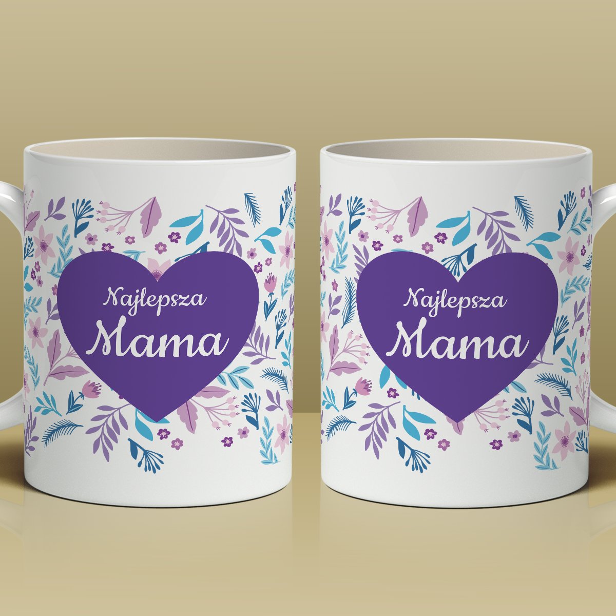Dla najlepszej mamy - 1x Kubek z nadrukiem, spersonalizowany prezent dla mamy - Adamell.pl