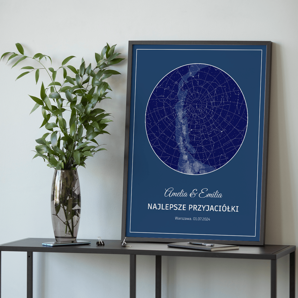 Mapa gwiazd przyjaciółek - plakat, spersonalizowany prezent dla przyjaciółki - Adamell.pl