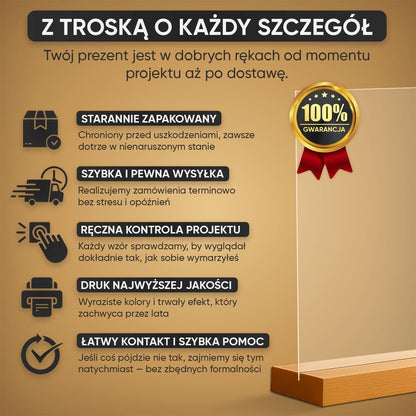 Mapa gwiazd w ramce - Druk na szkle, spersonalizowany prezent - Adamell.pl