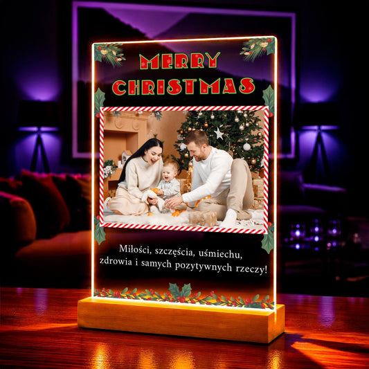 Marry Christmas dla rodziców - Druk na szkle, spersonalizowany prezent dla rodziców - Adamell.pl