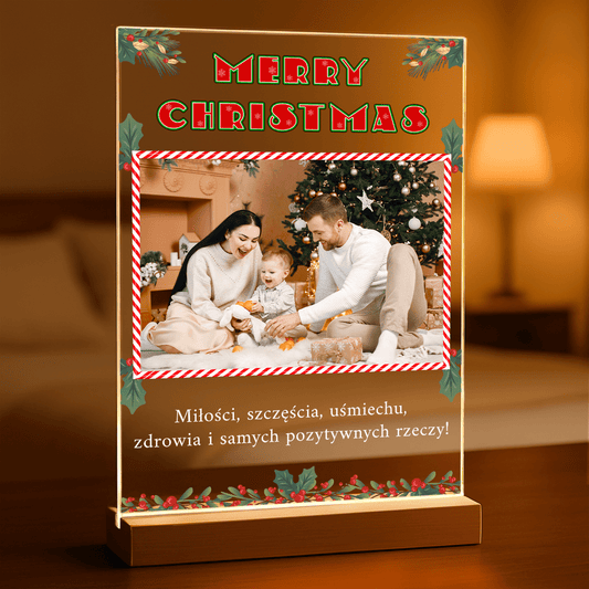 Marry Christmas dla rodziców - Druk na szkle, spersonalizowany prezent dla rodziców - Adamell.pl