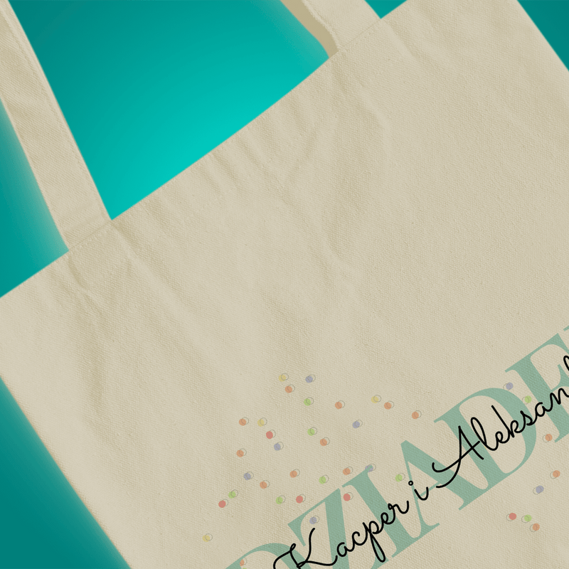 Materiałowa torba shopper z własnym nadrukiem DZIADEK - spersonalizowany prezent dla dziadka - Adamell.pl
